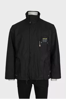Men's black zippered jacket