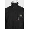 Men's black zippered jacket