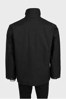 Men's black zippered jacket