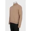 Men's brown wool turtleneck