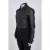 Leather jacket with patches