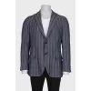 Men's straight striped jacket