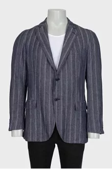 Men's straight striped jacket