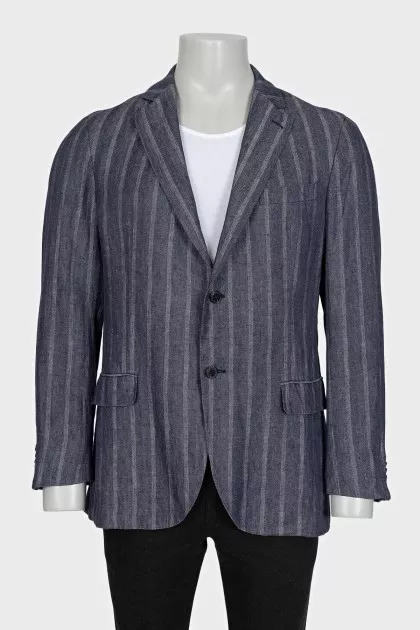Men's straight striped jacket