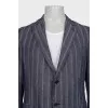 Men's straight striped jacket