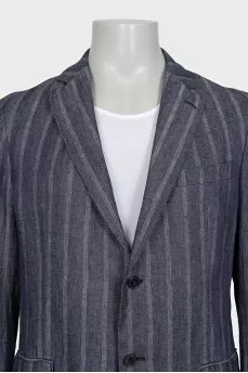 Men's straight striped jacket