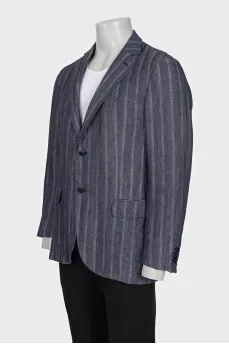 Men's straight striped jacket