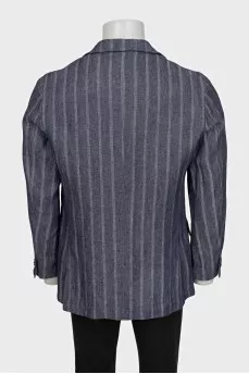 Men's straight striped jacket