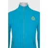 Men's cardigan with a gold zipper