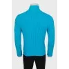 Men's cardigan with a gold zipper