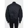 Black bomber jacket with a zipper