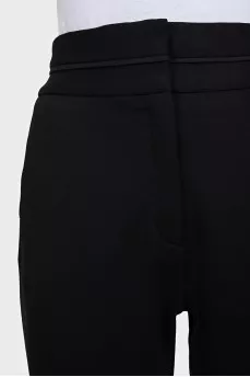Tapered trousers with side stripes
