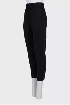 Tapered trousers with side stripes