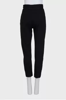 Tapered trousers with side stripes