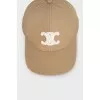 Brown cap with embroidered logo