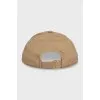 Brown cap with embroidered logo