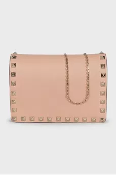 Розовая мини-сумка Rockstud Vitello