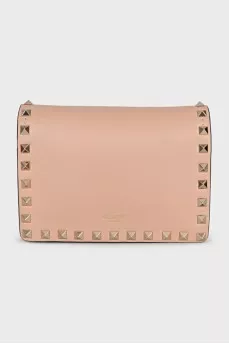 Розовая мини-сумка Rockstud Vitello