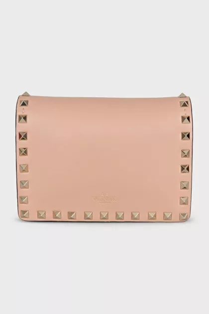 Розовая мини-сумка Rockstud Vitello