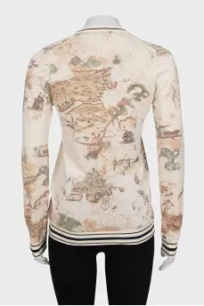 Tapered-fit pullover with a print