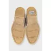 High suede loafers lined with fur