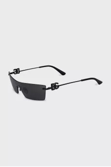 Rimless sunglasses with logo