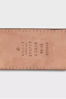GG Marmont black leather belt