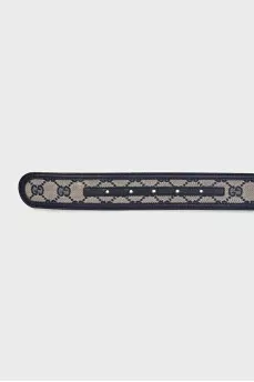 Blue belt with signature print