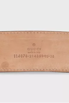 Blue belt with signature print