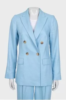 Suit with trousers and a double-breasted jacket