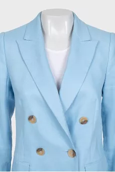 Suit with trousers and a double-breasted jacket