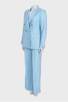 Suit with trousers and a double-breasted jacket