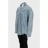Oversized denim shirt with buttons