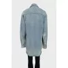 Oversized denim shirt with buttons