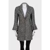 Fitted coat with decorated sleeves