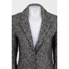 Fitted coat with decorated sleeves