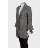 Fitted coat with decorated sleeves
