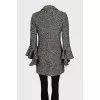 Fitted coat with decorated sleeves