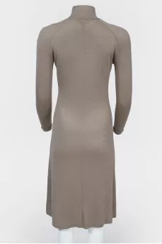 Brown fitted dress