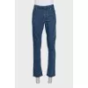 Men's blue jeans with patch pockets