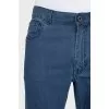 Men's blue jeans with patch pockets