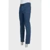 Men's blue jeans with patch pockets