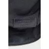 Men's canvas briefcase with print