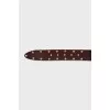 Men's leather belt with a large buckle