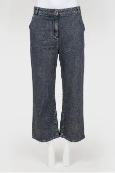 Jeans black with a wide bottom