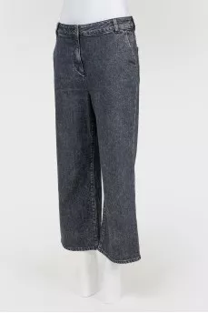 Jeans black with a wide bottom