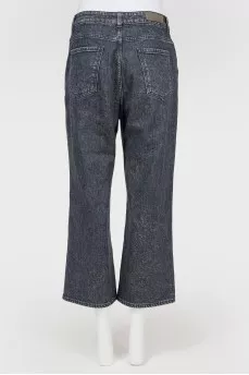 Jeans black with a wide bottom