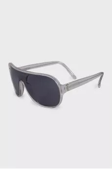 Sunglasses with a mask and a transparent frame
