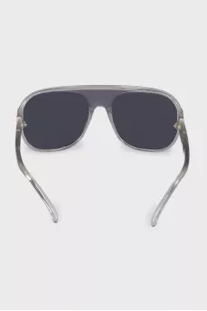 Sunglasses with a mask and a transparent frame