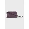 Leather crossbody bag with magnetic closure